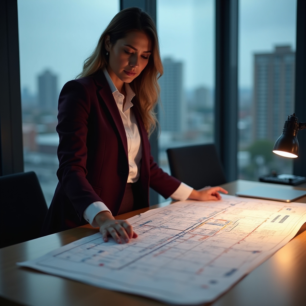 Coordonator logistică planificând rutele de transport și distribuție