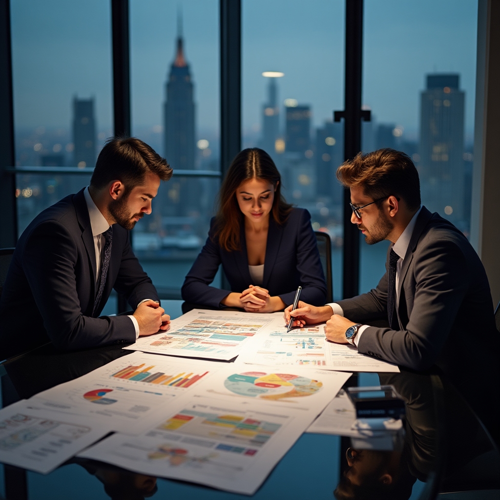 Echipă de supply chain în ședință de planificare a achizițiilor